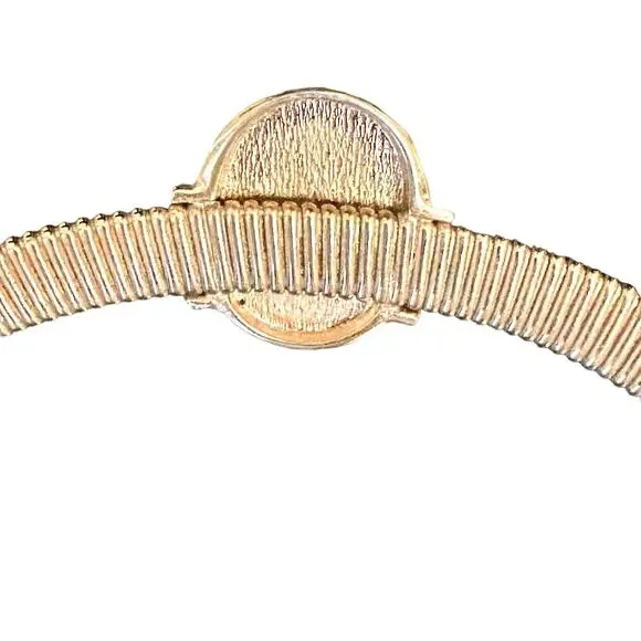 Vintage Christian Dior 1980s Omega Choker. Featuring Faux Pearl Focal Piece.